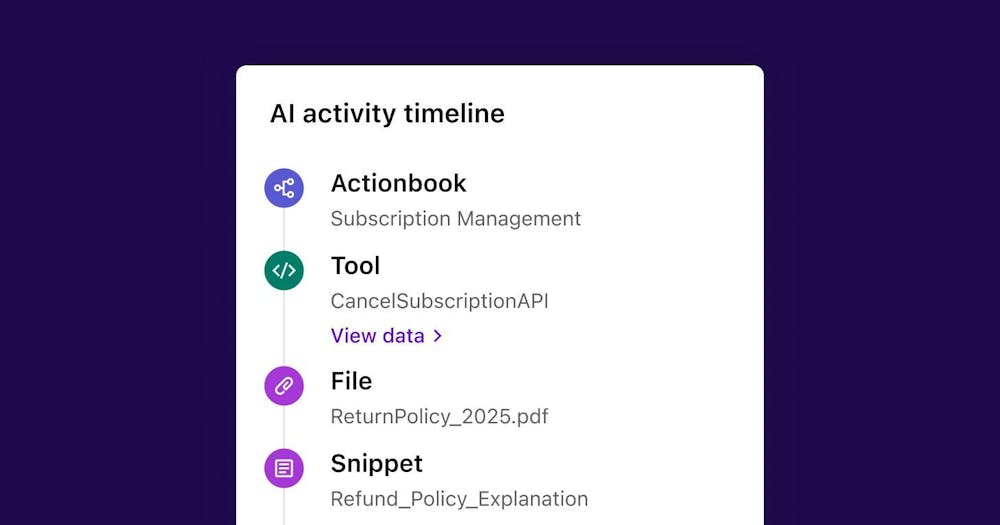 Activity trails AI agent