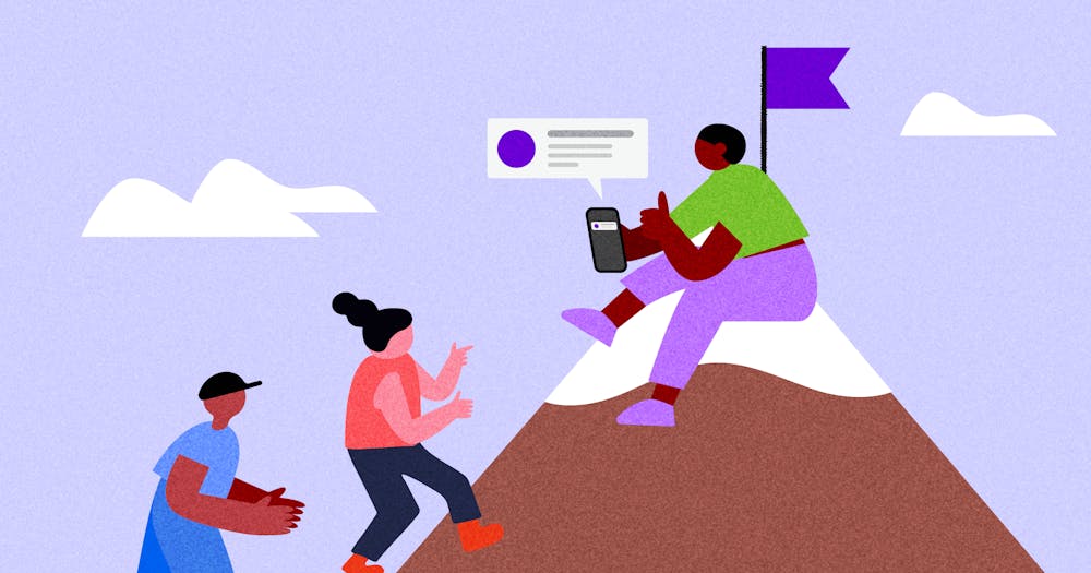 In app communication for a first mover advantage