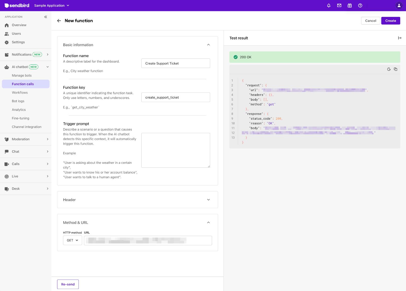 Webhook function calls