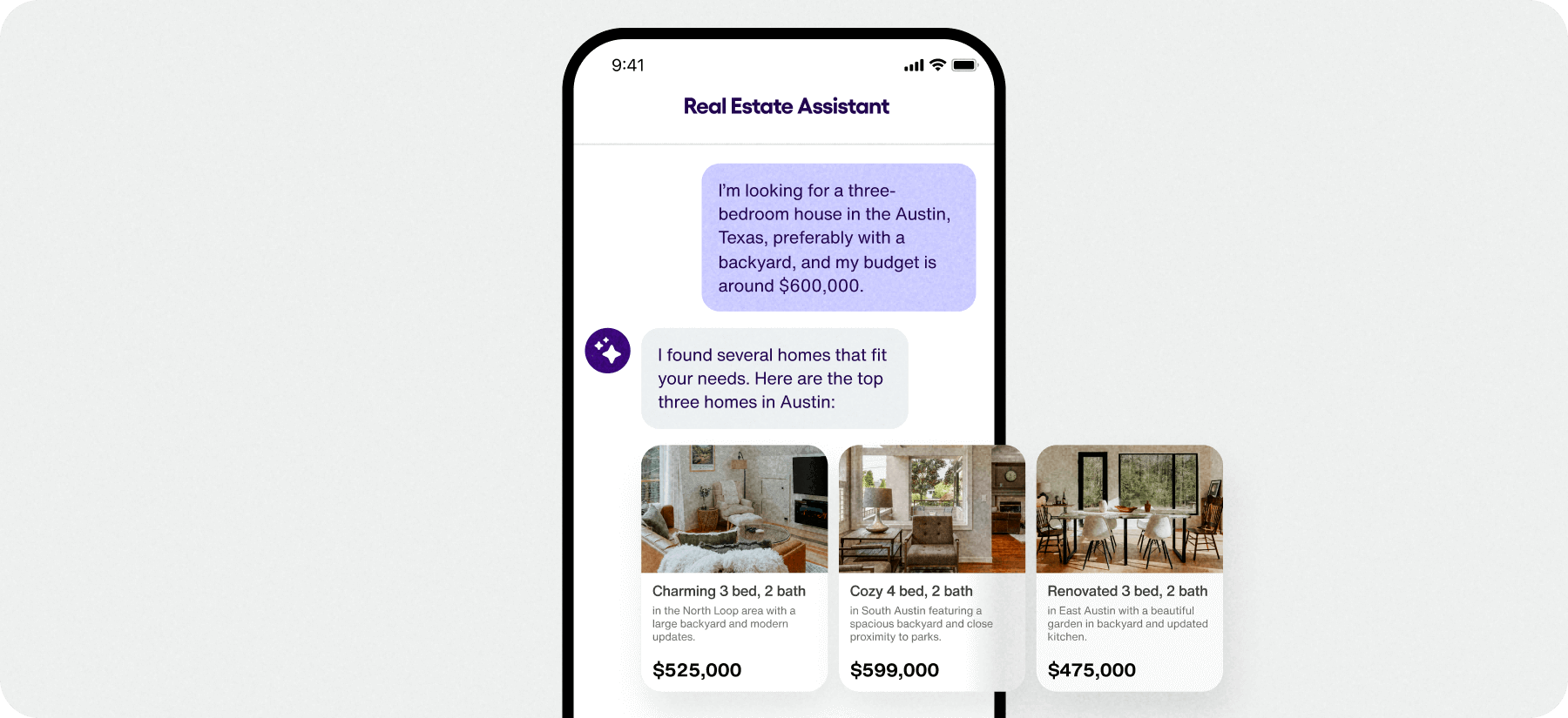 Sendbird real estate AI chatbot