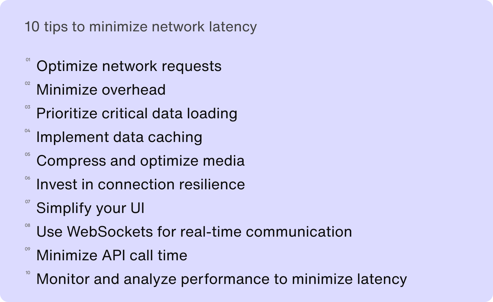 10 tips on how to minimize network latency