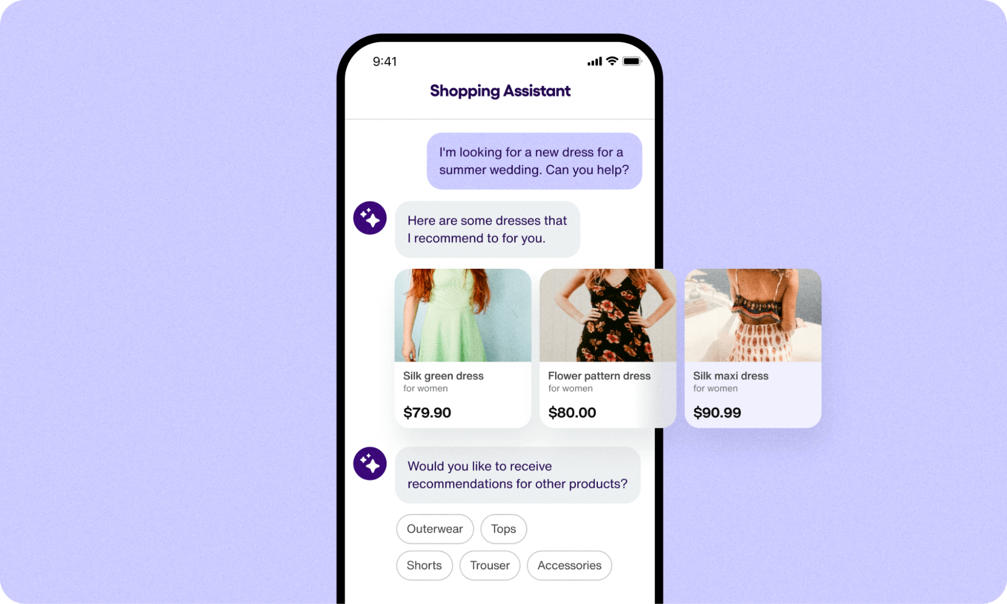 AI agent for ecommerce acts as shopping assistant with personalized product recommendations