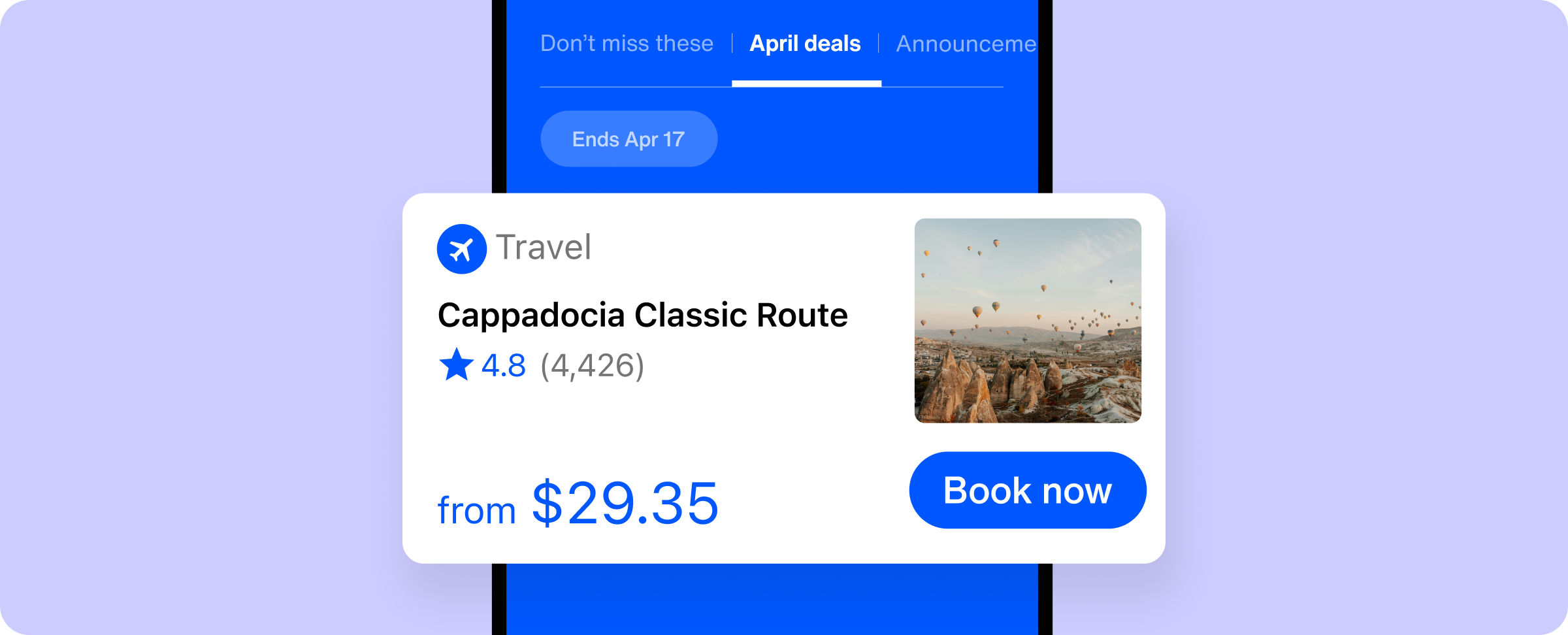 An example of a promotional message