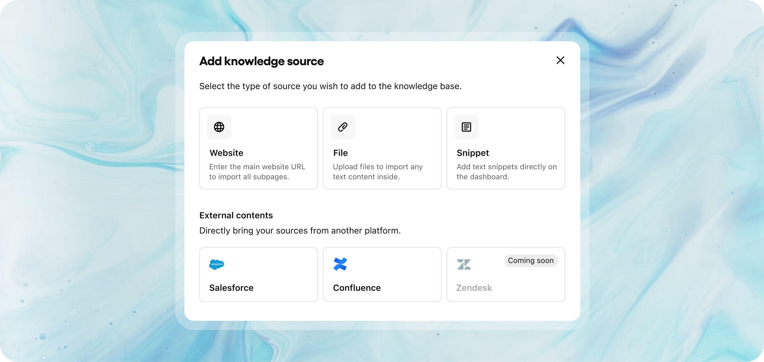 Confluence now supported as a knowledge source