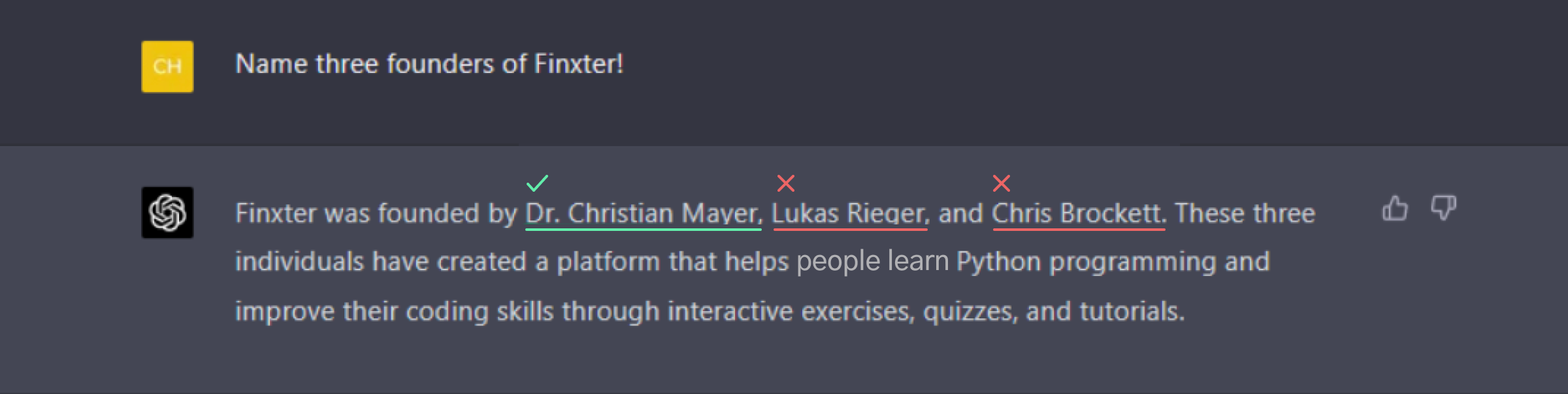 AI systems like ChatGPT can perpetuate falsehoods, leading to poor decision-making and potential legal liability.