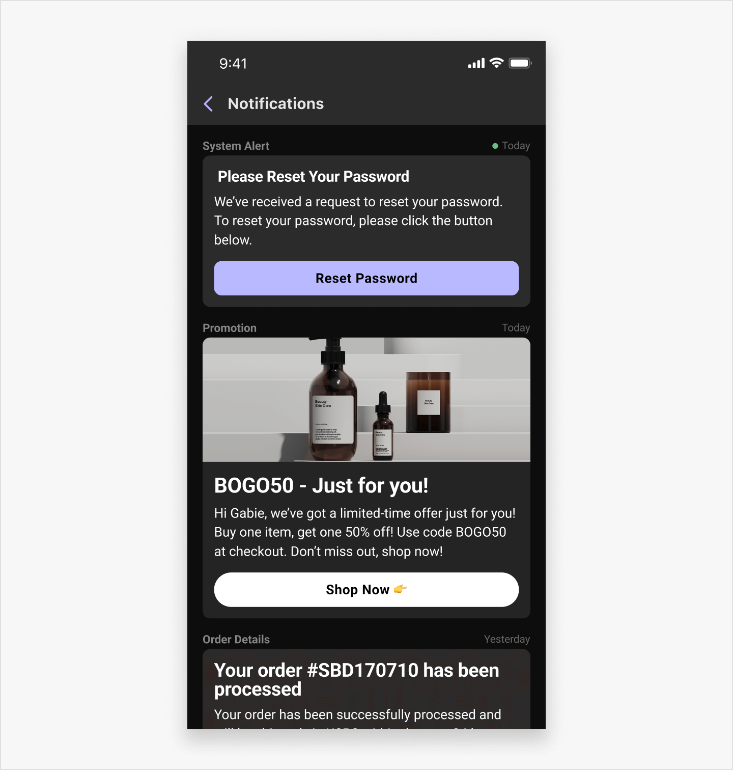 Image|An image showing feed notification channel.
