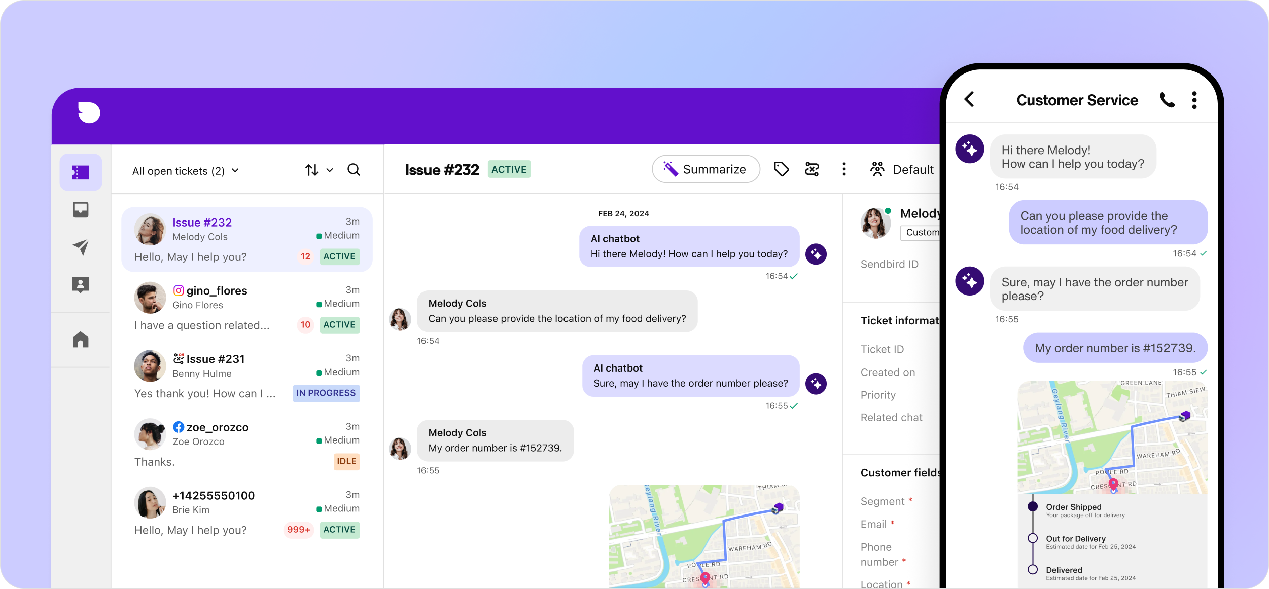 Sendbirds unified support suite img 1
